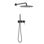 Blue Water Boston Zestaw prysznicowy podtynkowy z deszczownicą i prysznicem BOS-ZKP.350 CZARNY MAT