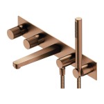 OMNIRES CONTOUR bateria wannowa 5-otworowa podtynkowa miedź szczotkowana CT8037-1CPB