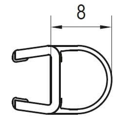 Sanswiss Ronal uszczelka pionowa 6 mm 51406.KD.2000