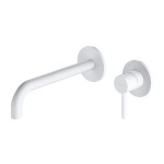 OMNIRES Y bateria umywalkowa podtynkowa z długą wylewką, element natynkowy 19-21,5 cm biały mat Y1215HLROWM