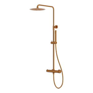 LAVITA ORION Natynkowy zestaw prysznicowy z deszczownicą Brushed Copper 5900378357322