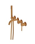 LAVITA ORION Bateria wannowa podtynkowa 4-otworowa Brushed Copper 5900378357179