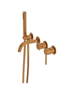 LAVITA ORION Bateria wannowa podtynkowa 4-otworowa Brushed Copper 5900378357179