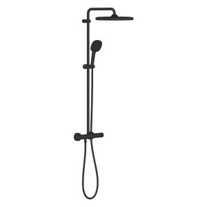 GROHE Tempesta System 250 Cube Black mat System prysznicowy z termostatem do montażu ściennego 266892431