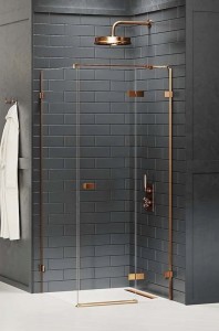 New Trendy AVEXA COPPER BRUSHED Kabina prysznicowa PRAWA 110x90 cm EXK-3595