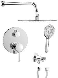 SAPHO ICONIC zestaw prysznicowy z baterią podtynkową, 2 wyjścia, przyłącze kątowe, chrom AF042-01