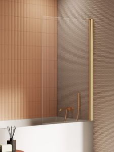 New Trendy NEW SOLEO Gold Brushed parawan nawannowy 50 cm składany P-0178