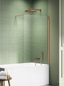 New Trendy NEW SOLEO Copper Brushed parawan nawannowy 60 cm wspornik prostopadły P-0133-WP