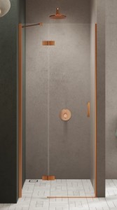 New Trendy NESTA COPPER BRUSHED drzwi prysznicowe 80 cm lewe D-0917A