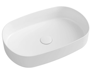 SAPHO INFINITY OVAL umywalka ceramiczna nablatowa, 55x36cm, biała 10NF65055