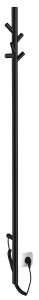 SAPHO PASADOR elektryczna suszarka na ręczniki, okrągła, 150x1500 mm, 30 W, czarny mat ER175BV