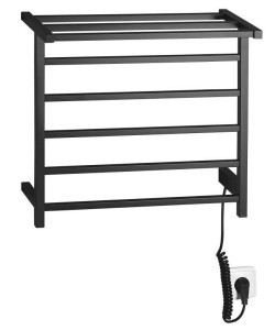 SAPHO ELZOR elektryczna suszarka na ręczniki 500x470 mm, 60 W, czarny mat EB510