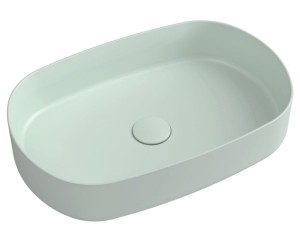 SAPHO INFINITY OVAL umywalka ceramiczna nablatowa, 55x36cm, mint 10NF65055-2T