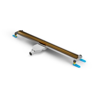 New Trendy Odwodnienie liniowe Visio Slim Gold Shine, z rusztem polerowanym w kolorze złota 90 cm OL-0074
