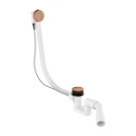 OMNIRES CGS syfon wannowy przelewowo-odpływowy miedź szczotkowana TK104-PLUS-3.77+64-SCPB