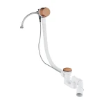 OMNIRES CGS syfon wannowy przelewowo-odpływowo-napełniający miedź szczotkowana TK132-PLUS-3.77+64-SCPB