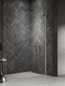 New Trendy NESTA Light Gold ścianka Walk-in 8 mm 90 cm WSPORNIK KĄTOWY „L” K-1732-WL