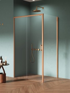 New Trendy Prime Copper Brushed Kabina prysznicowa, drzwi pojedyncze, przesuwne 160x90 lewa D-0824A/D-0342B