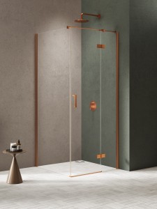 New Trendy Nesta Copper Brushed Kabina prysznicowa, pojedyncze drzwi,prawa 90x120 K-4631