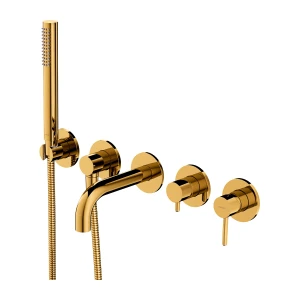 OMNIRES Y bateria wannowa 5-otworowa podtynkowa złoty połysk Y1237-1SGL