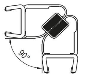 Sanswiss Ronal uszczelka magnetyczna pionowa 8 mm 52352.KD
