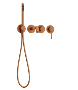 VAYER Futus Copper Brushed Bateria wannowa podtynkowa VRL-8301QB-5+VRL-5361QB