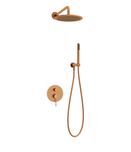 VAYER Futus Copper Brushed Zestaw podtynkowy z deszczownicą VRL-8261QB+VRL-5361QB