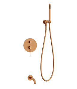 VAYER Futus Copper Brushed Zestaw podtynkowy wannowy VRL-8342QB+VRL-5361QB