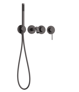 VAYER Futus Gunmetal Brushed Bateria wannowa podtynkowa VRL-8301HB-5+VRL-5361