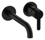 Damixa Silhouet Zestaw elementów 180 mm zewnętrznych z wylewką podtynkowej baterii umywalkowej matowa czerń   746266100