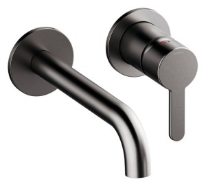 Damixa Silhouet Zestaw elementów 180 mm zewnętrznych z wylewką podtynkowej baterii umywalkowej szczotkowany grafit pvd 746265500