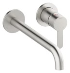 Damixa Silhouet Zestaw elementów 250 mm zewnętrznych z wylewką podtynkowej baterii umywalkowej polerowany stal pvd 746164600