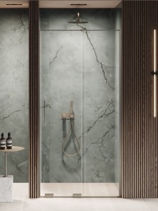 New Trendy SMART Gunmetal Brushed drzwi prysznicowe 130 cm suwane EXK-7818