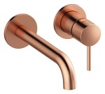 Damixa Zestaw elementów 180 mm zewnętrznych z wylewką podtynkowej baterii umywalkowej szczotkowana miedź pvd 146268700