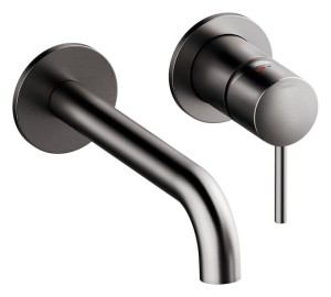 Damixa Zestaw elementów 180 mm zewnętrznych z wylewką podtynkowej baterii umywalkowej szczotkowany grafit pvd 146265500