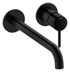 Damixa Zestaw elementów 250 mm zewnętrznych z wylewką podtynkowej baterii umywalkowej matowa czerń 146166100