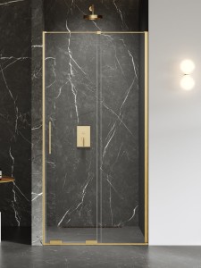 New Trendy SMART Gold Brushed drzwi prysznicowe 120 cm suwane EXK-7503