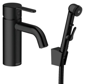 Damixa Silhouet Bateria umywalkowa z bidettą matowa czerń 740306100