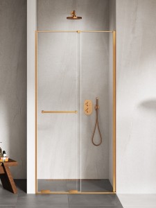 New Trendy SMART Copper Brushed drzwi prysznicowe 120 cm suwane, reling EXK-7654