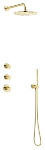 Damixa Silhouet XS 1 - Podtynkowy termostatyczny zestaw prysznicowy polerowany mosiądz pvd 570457700