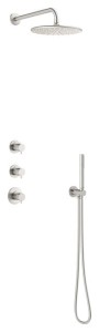 Damixa Silhouet XS 1 - Podtynkowy termostatyczny zestaw prysznicowy stal pvd 570454600