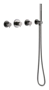 Damixa Silhouet BS1 - Podtynkowy termostatyczny zestaw wannowy szczotkowany grafit pvd 570535500