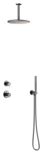 Damixa Silhouet DS 2 Podtynkowy termostatyczny zestaw prysznicowy szczotkowany grafit pvd 570485500